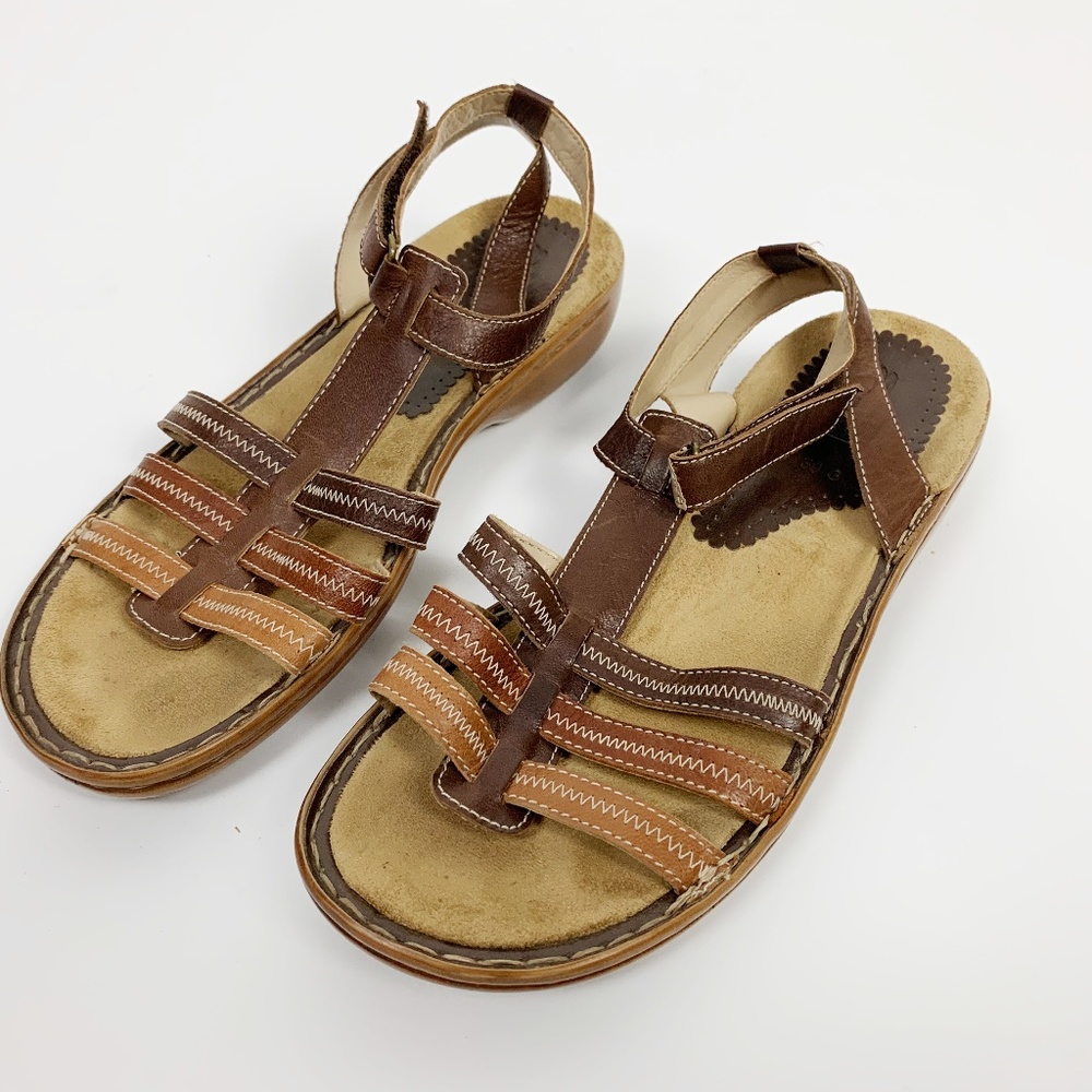 Ara Size 39/ US 8 Leather Strappy Shoe Sandal